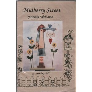 Mulberry Street Friends Welcome 38 Standing Doll Woodworking Pattern Vintage